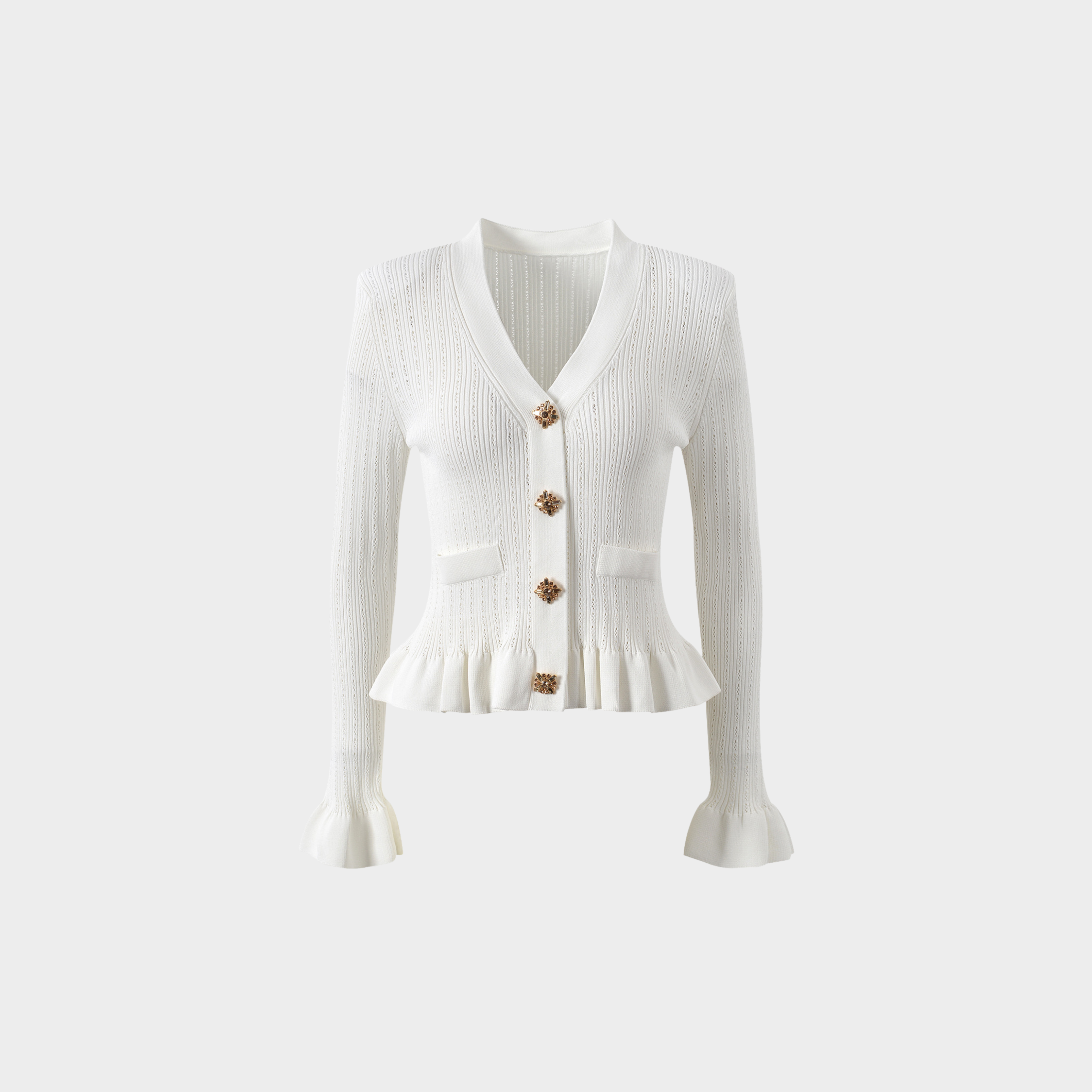 Ivory Charm Ruffle Top