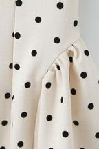 La Belle Polka Puff Strappy Mini Dress