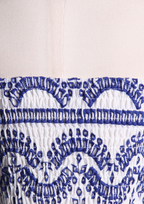 Mila  Embroidered Strapless Mini Dress