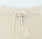 Ivory Trim Hollow Knit Lounge Set