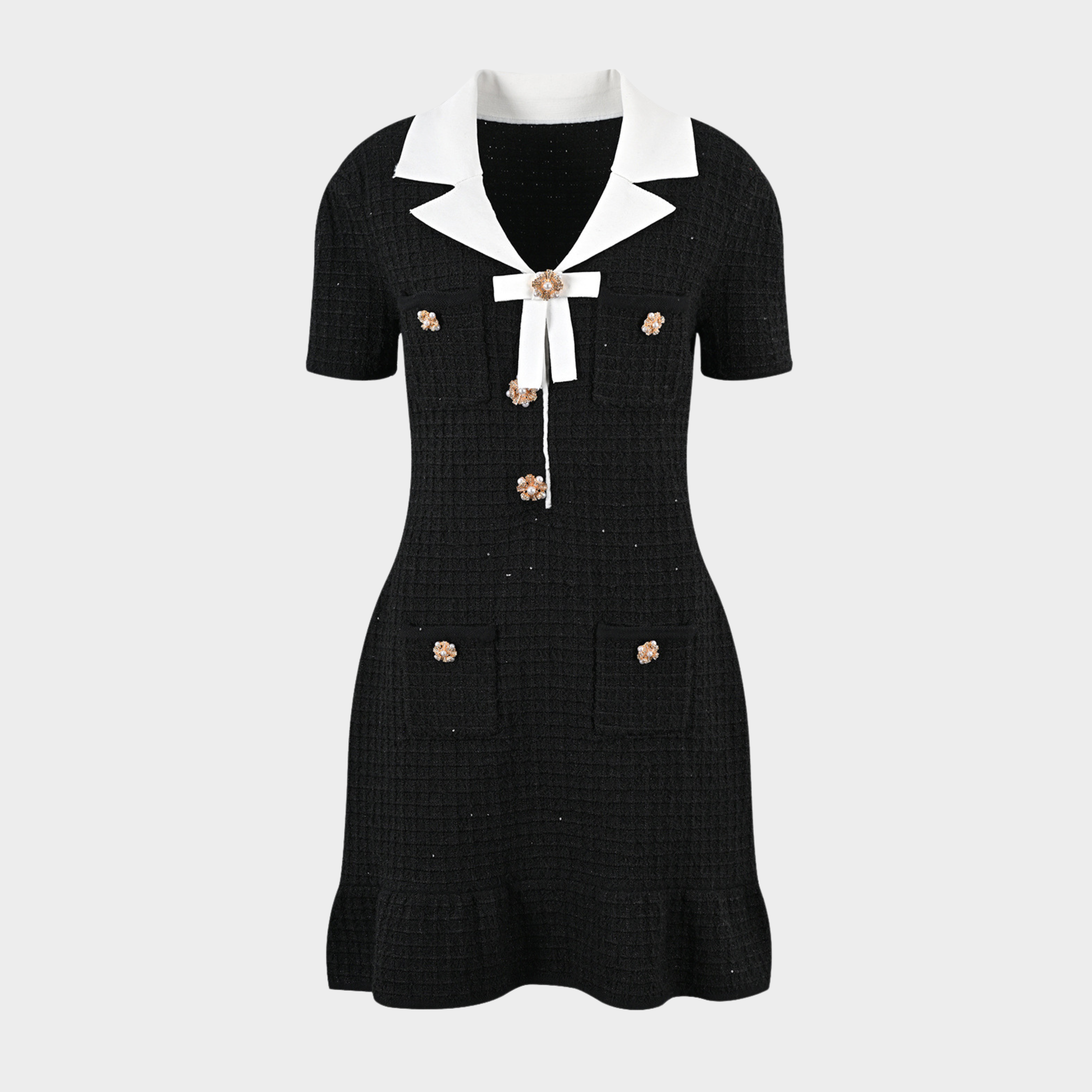 Shadow Pearls Sparkle Mini Dress