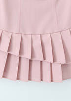 Rosa Pleated Halter Mini Dress
