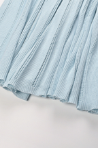 Belted Ribbed Knit  Viscose Pleated Elegance Maxi Dress