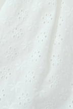 Lily White Embroidered Lace Straps Cute Mini Dress
