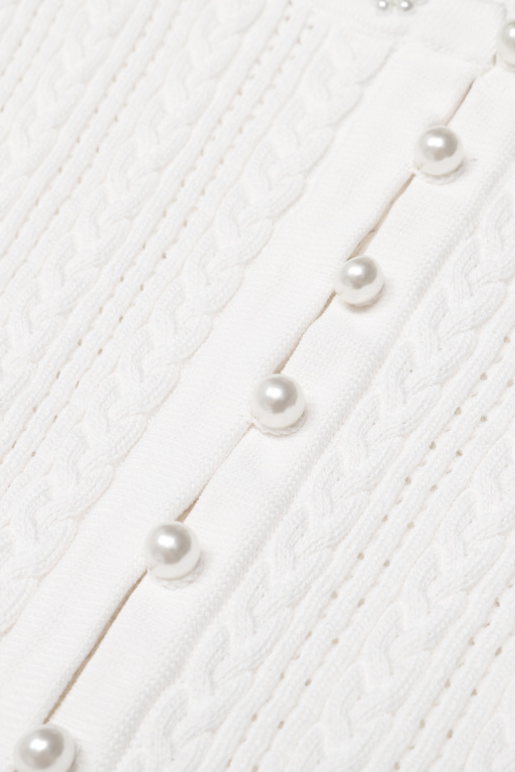 Rosette Pearl Knit Flower Cuffs  Top
