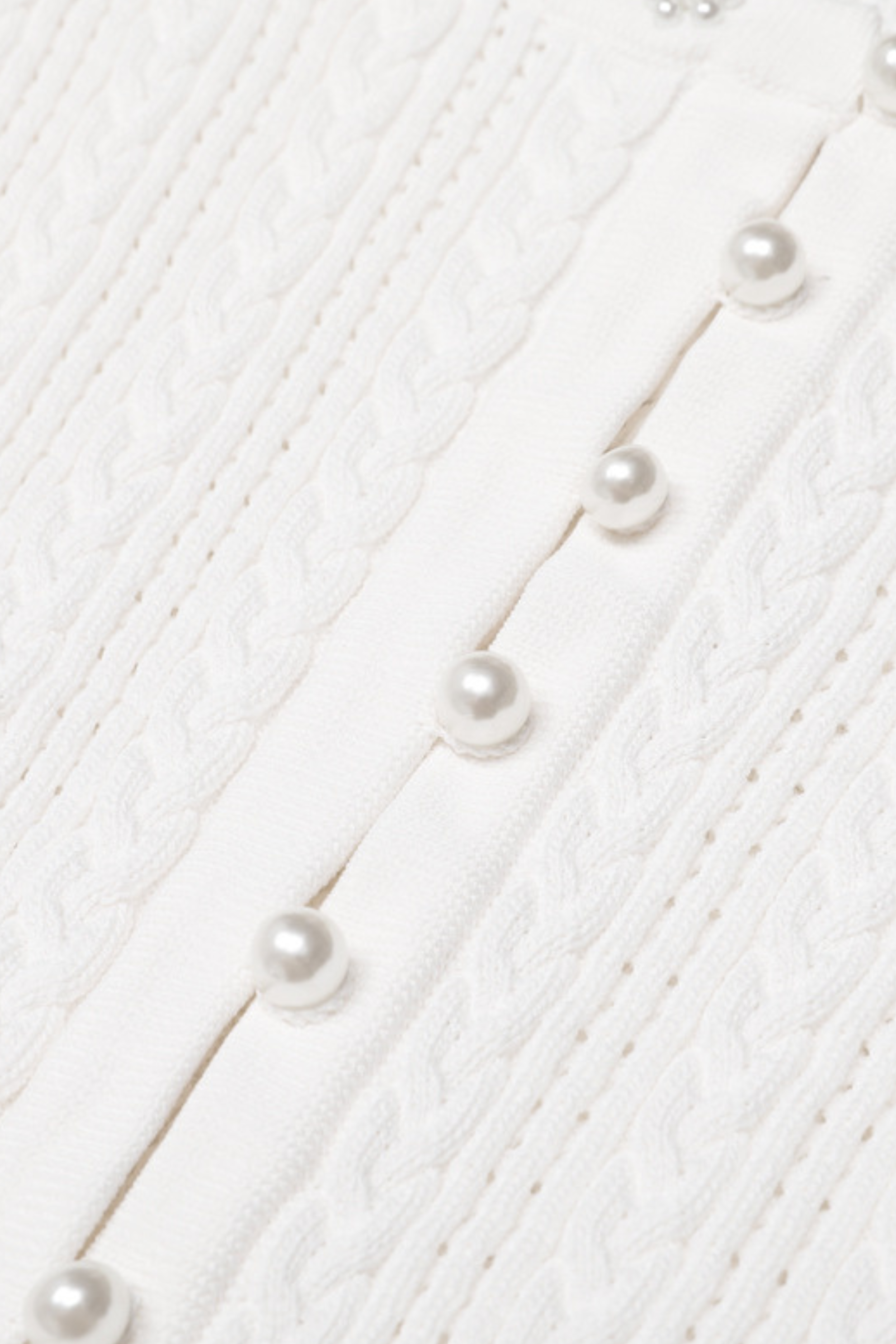 Rosette Pearl Knit Flower Cuffs  Top