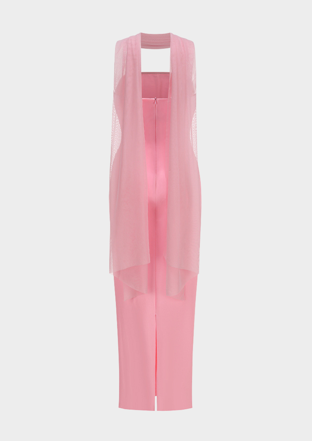 Rosalie Sheer Ribbon Strapless Maxi Dress