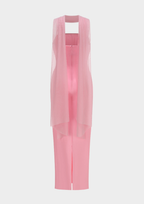 Rosalie Sheer Ribbon Strapless Maxi Dress