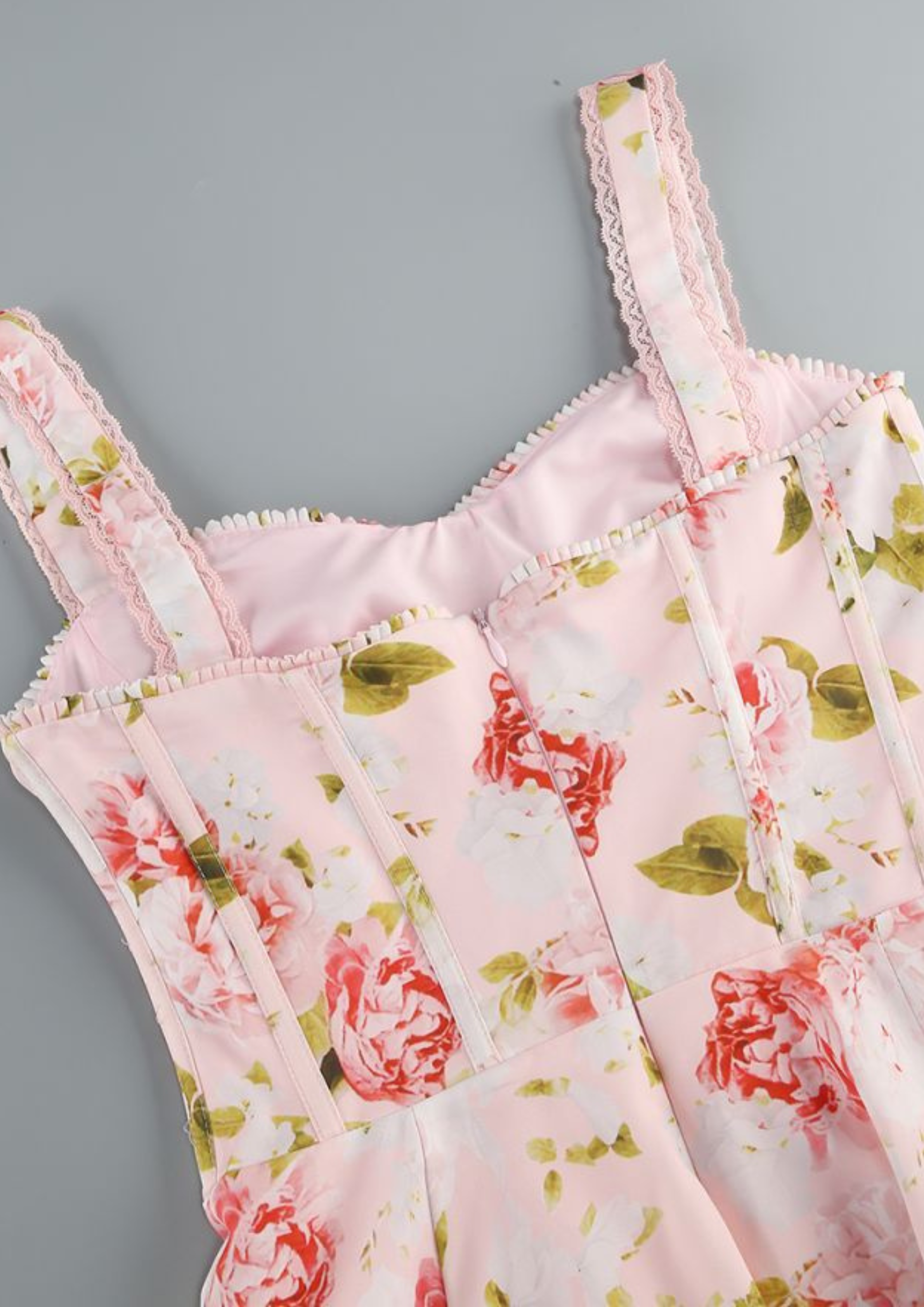 Luna Bloom Floral Maxi Dress – Soft Pink Rose