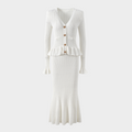 Ivory Charm Ruffle Dress