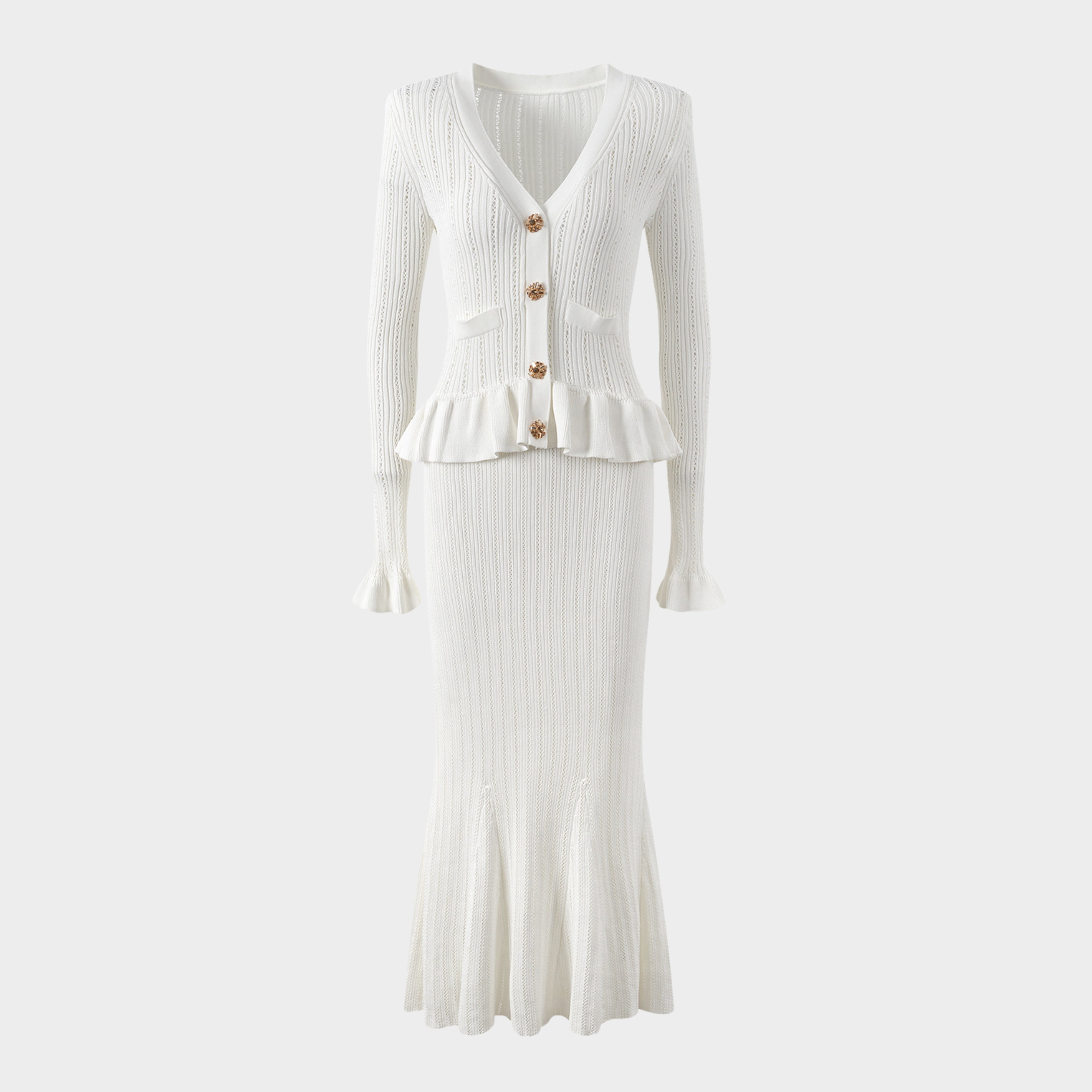 Noir  Charm Ruffle Dress