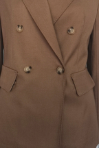 Signature Bordeaux Structured Suit with Wide Leg Trousers