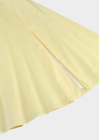 Serena Fishbone Lace Up Maxi Dress – Soft Yellow