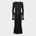Noir  Charm Ruffle Dress