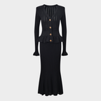 Noir  Charm Ruffle Dress