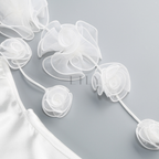 Sofia Floral appliqués backless Glow Mini Dress