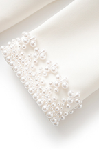 Pearl Beads Elegance High Neck Mini Dress