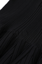 Chérie Knit Crystal Button Pleated Mini Dress
