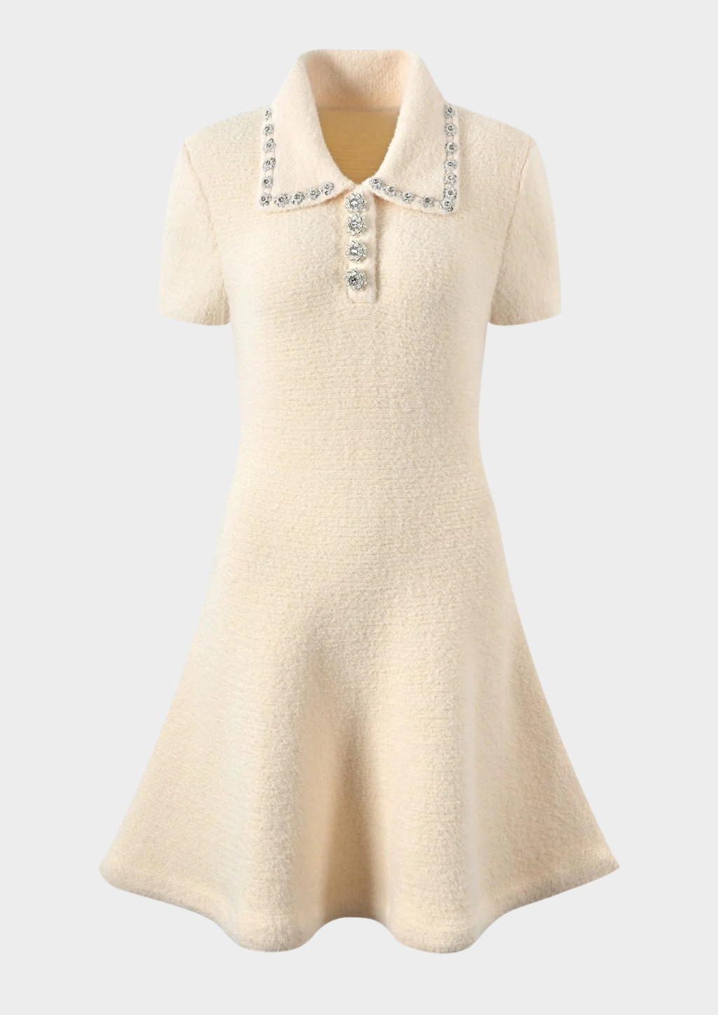 Plush Apricot Luxe Wool Knit Mini Dress