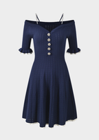 Belle Knit Sparkle Sleeve Mini Dress