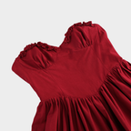 Wrap Chest Backless Bubble Mini Dress