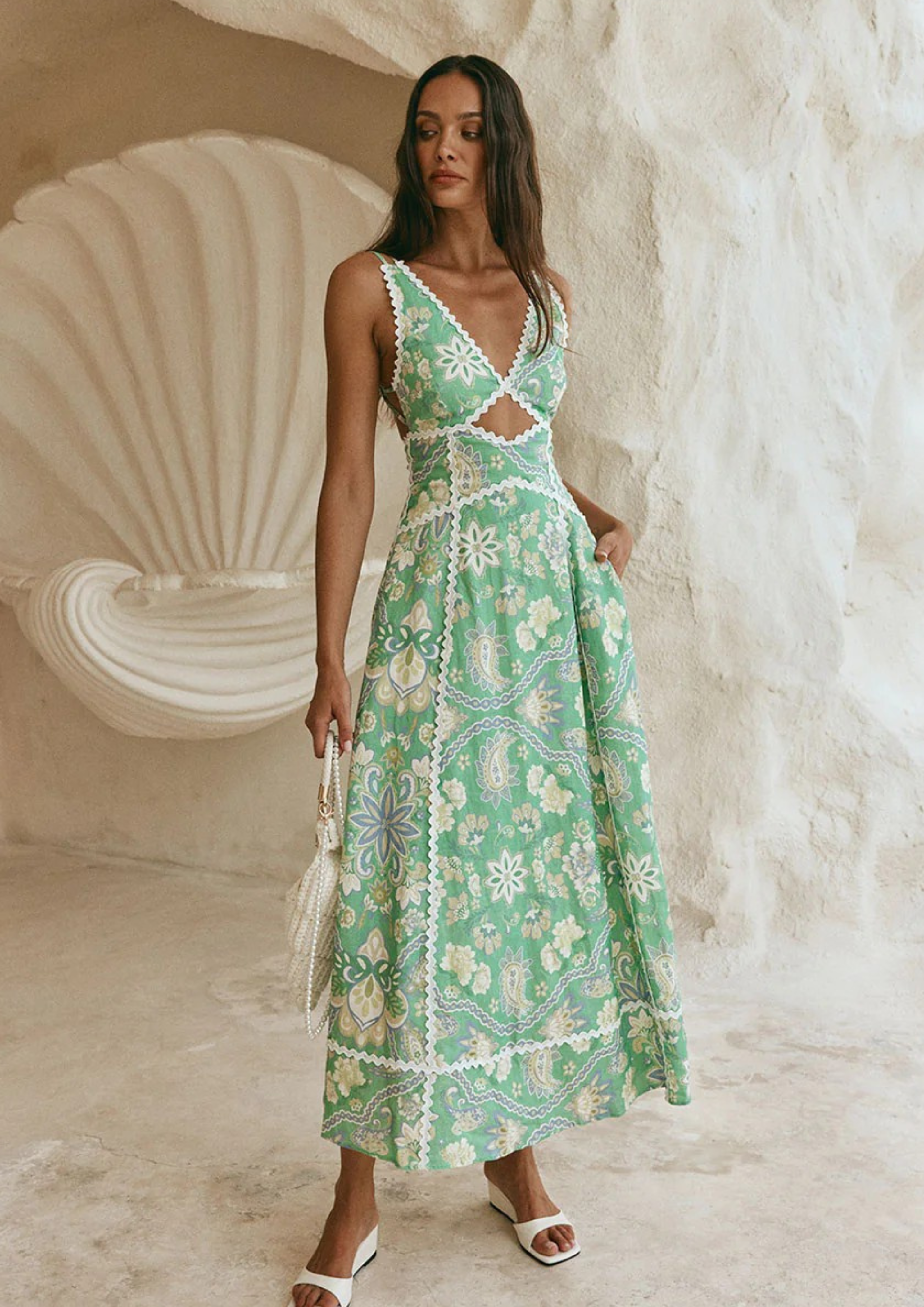 Verdé Muse Cut-Out Maxi Dress