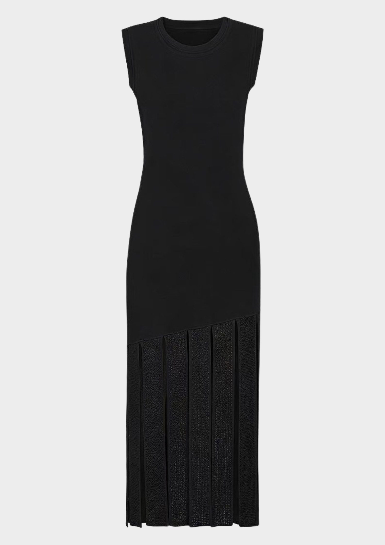 Crystal Knit Sleeveless Maxi Dress