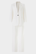 Signature Tailored classic Contrast  Buttons Suit Set