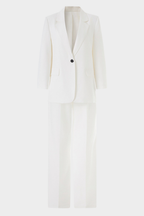 Signature Tailored classic Contrast  Buttons Suit Set