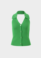 Lemon Halter Ice Knit Top