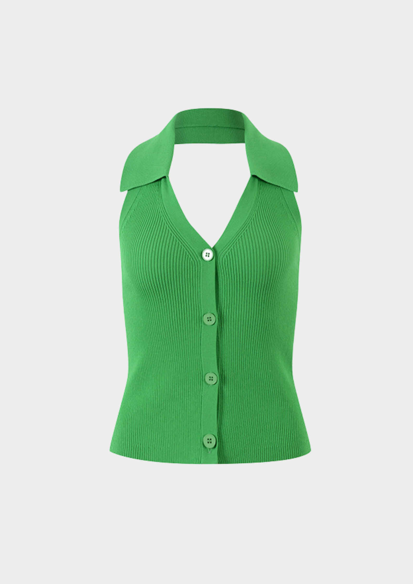 Lemon Halter Ice Knit Top