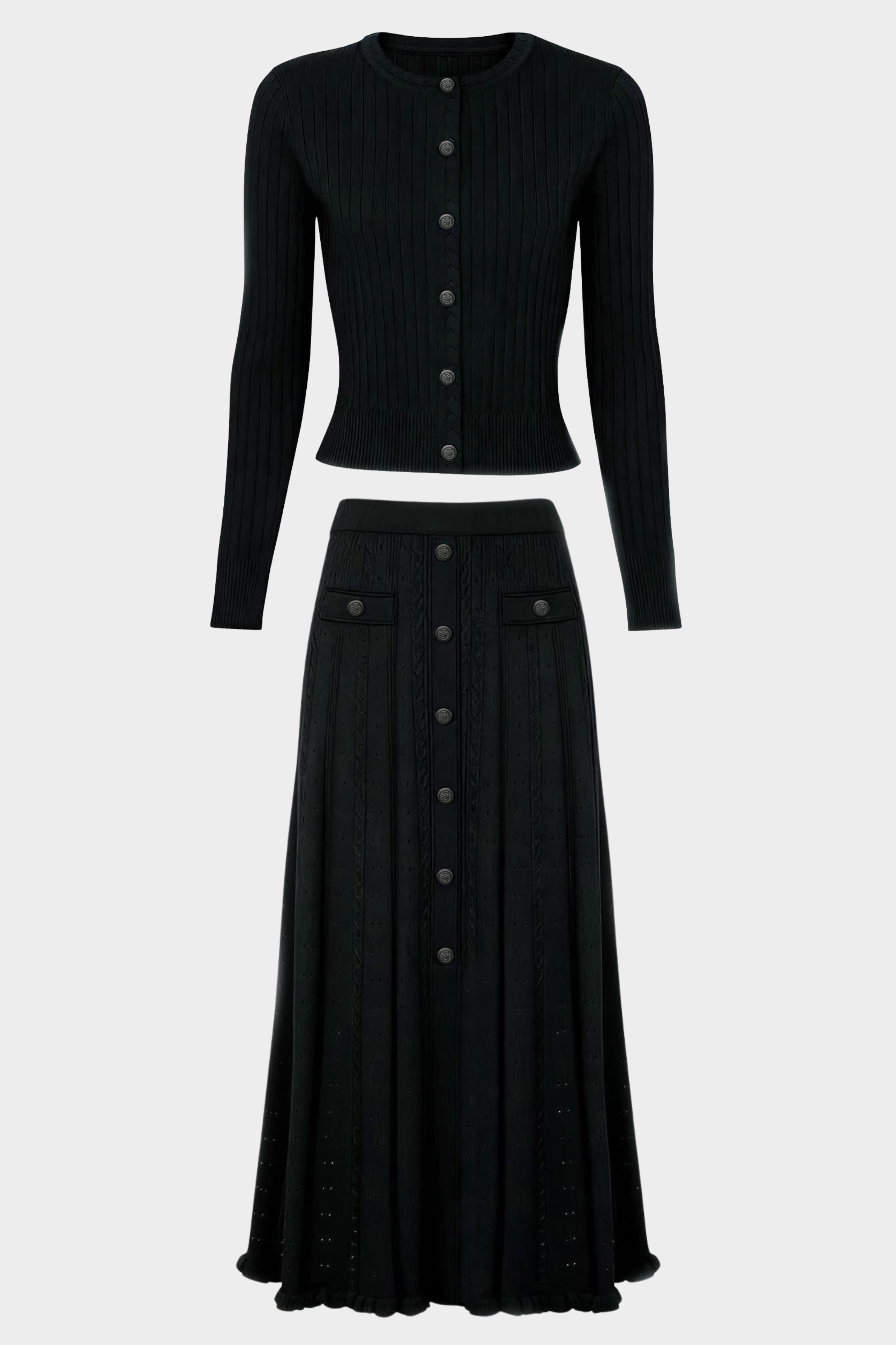 Signature Viscose Knit Round Neck Maxi Set