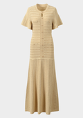 Golden Sand Embellished Knit Maxi Dress