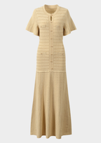 Golden Sand Embellished Knit Maxi Dress