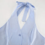 Emily Linen Cotton  Backless Halter Set