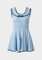 Belle Ruffle Knit Mini Dress