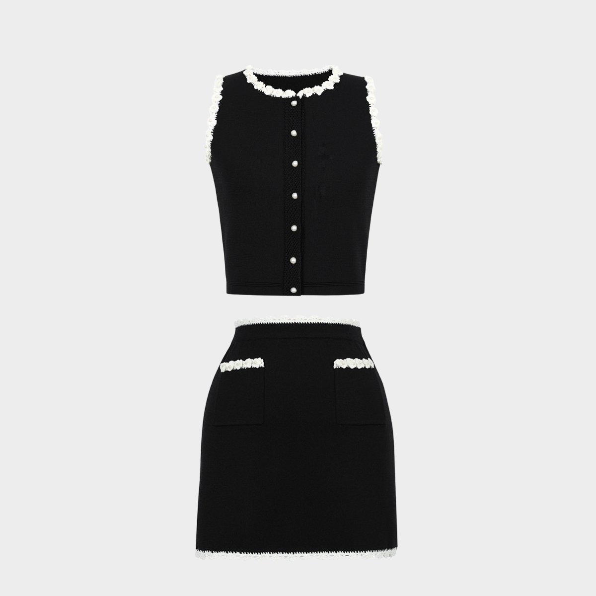 Pearl Trim Elegance Set