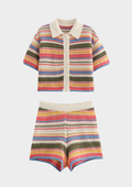 Sunset Stripe Hollow Knit Set