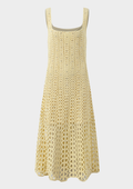 Sunlit Rhinestone Hollow Knit Maxi Dress