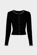Rosette Pearl Knit Flower Cuffs  Top