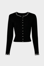Rosette Pearl Knit Flower Cuffs  Top