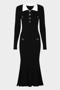 Gem Elegance Polo Knit Mermaid Maxi Dress