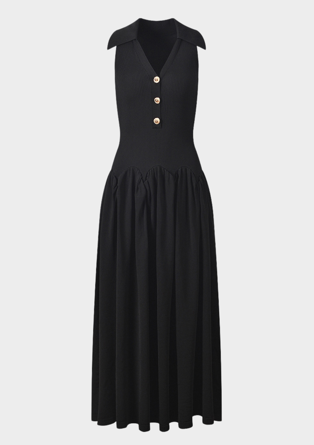 Solea Noir Ice Knit Maxi Dress