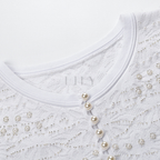 Celeste Pearl Lace Pleated Maxi Dress