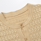 Golden Sand Embellished Knit Maxi Dress