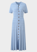 Sky Blue  Elegance Textured Knit Maxi Dress