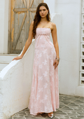 Bloom Floral Lace Back Maxi Dress