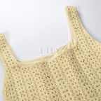 Sunlit Rhinestone Hollow Knit Maxi Dress