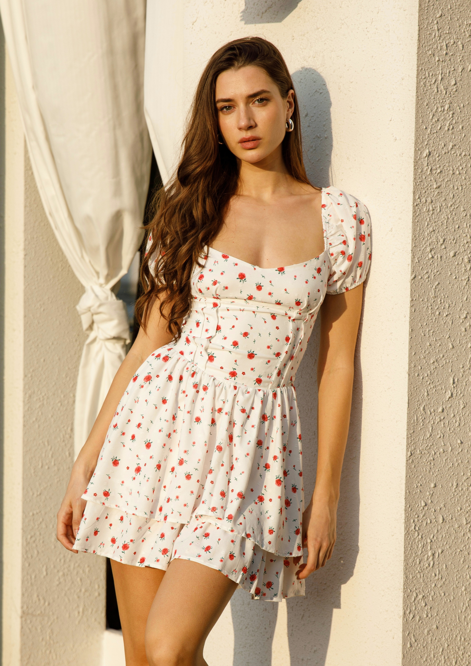 Sweetheart Puff Sleeve Mini Dress