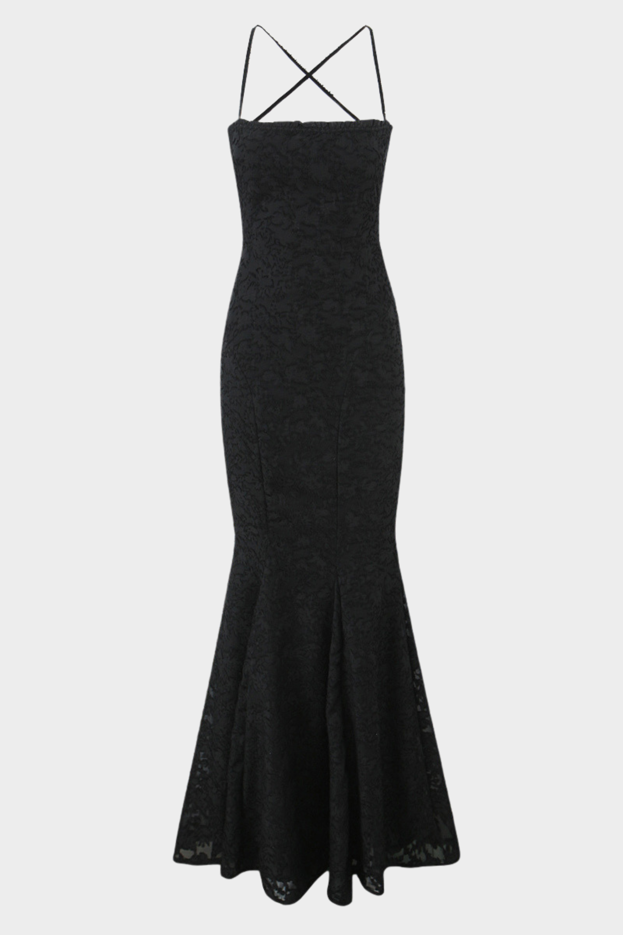 Lily - Backless Lace Up Mermaid Maxi Dress